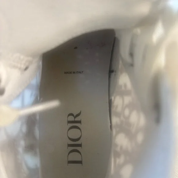 Dior Monogram High-Top Sneakers in Black and White